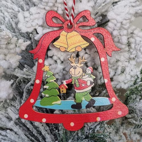 ORNAMENT LEMN CLOPOTEL REN 9 CM