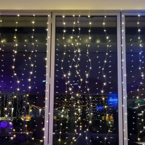 INSTALATIE LUMINI PREMIUM PERDEA 400 MICROLEDURI 3 X 3 M 100 GR