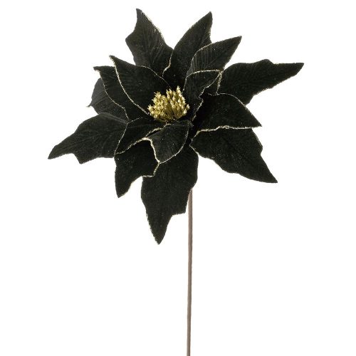 FLOARE BRAD CRACIUNITA NEAGRA CU AURIU 55 CM