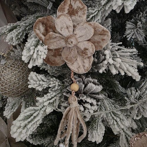 FLOARE BRAD CATIFEA CHAMPAGNE CU PERLE