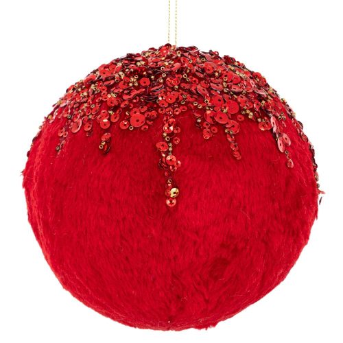 GLOB BLANITA ROSIE CU PAIETE 12 CM