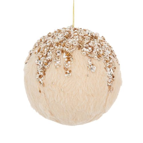 GLOB BLANITA SOFT GOLD CU PAIETE 10 CM