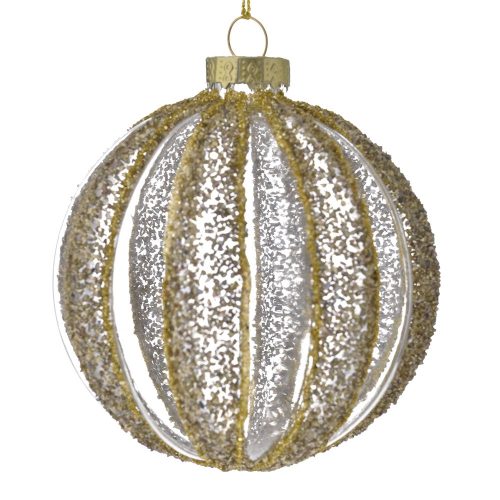 GLOB STICLA VINTAGE GLITTER AURIU 10 CM