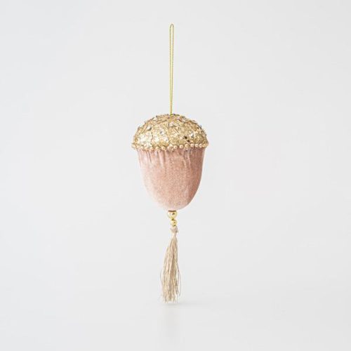 ORNAMENT BRAD GHINDA CATIFEA SOMON AURIU CU SNUR 20 CM
