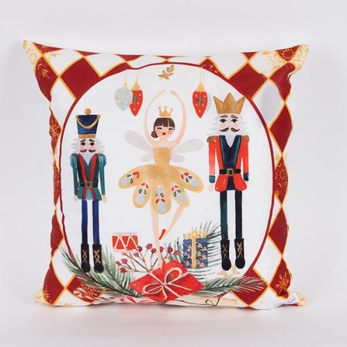 PERNA CRACIUN BALERINA SI NUTCRACKERS 45 X 45 CM