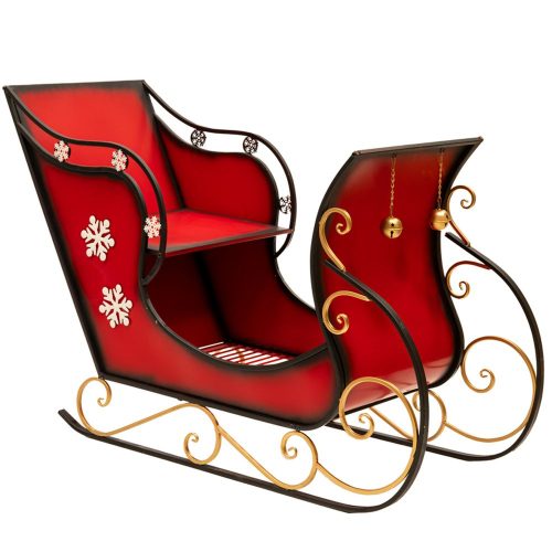 DECORATIUNE METAL SANIE MOS CRACIUN CU STELUTE 1.45 M