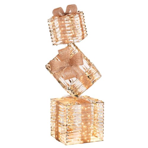 DECORATIUNE LUMINI CRACIUN COLOANA CADOURI 150 CM