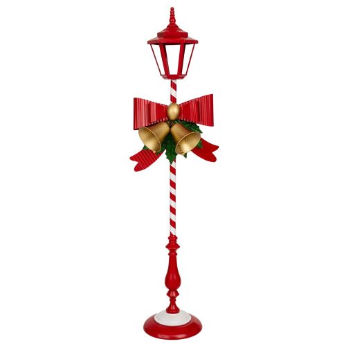 DECORATIUNE CRACIUN FELINAR METAL ROSU CU FUNDA 1.75 M