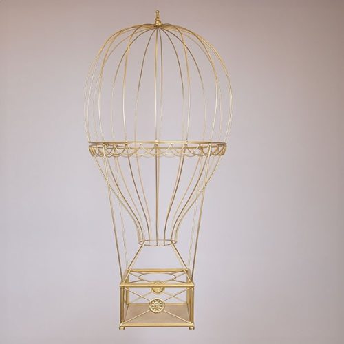 DECORATIUNE METALICA BALON CU AER CALD AURIU 125 CM
