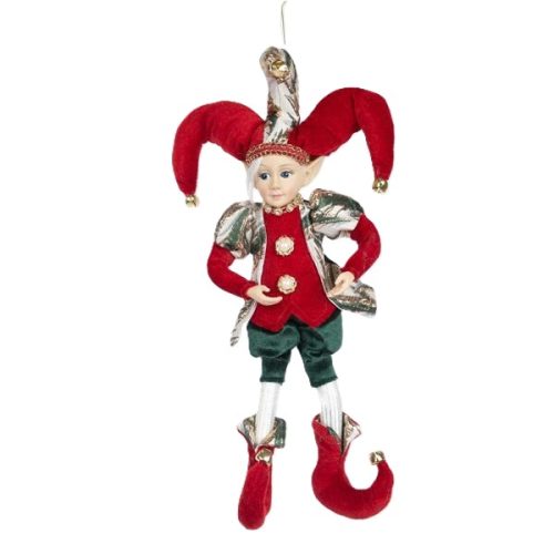 FIGURINA BRAD ELF ALB ROSU VERDE 45 CM