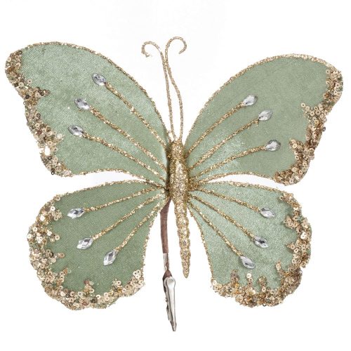 ORNAMENT BRAD CU CLIPS FLUTURE CATIFEA MENTA 25 CM