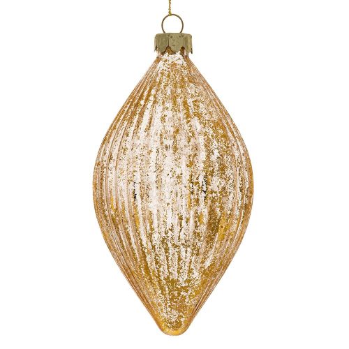 GLOB STICLA AURIU VINTAGE LACRIMA 16 CM