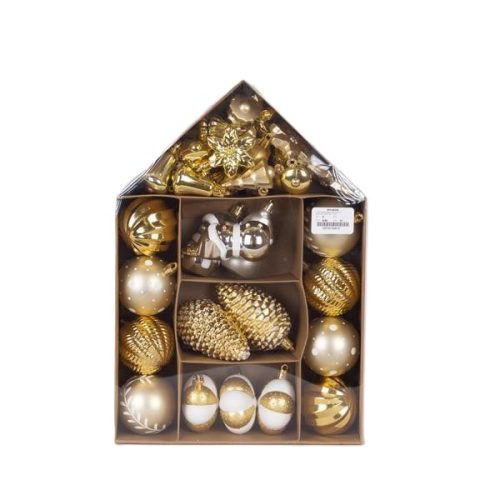 SET GLOBURI MINI ALB AURIU MULTIDESIGN 37 PIESE