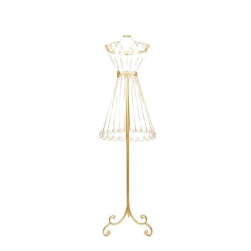 DECORATIUNE METALICA MANECHIN AURIU DAMA 1.45 M