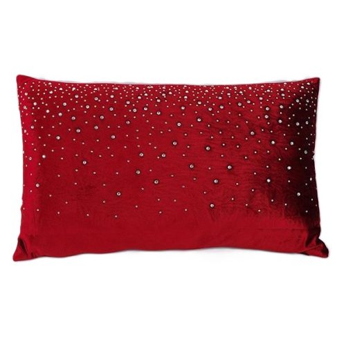 PERNA CATIFEA BURGUNDY CU CRISTALE 50 X 30 CM