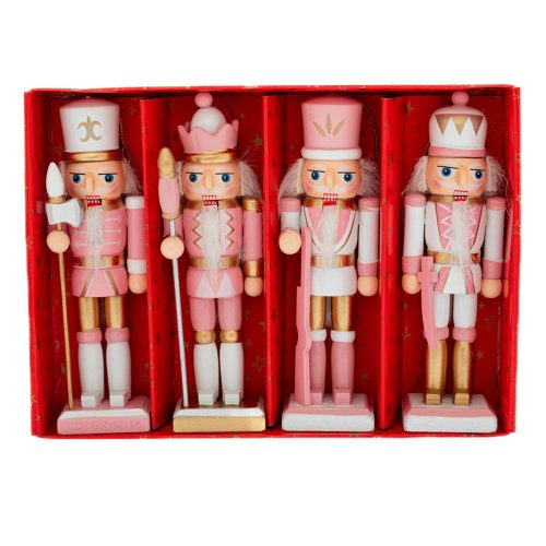 ORNAMENT BRAD SET 4 SPARGATORI NUCI ROZ 13 CM