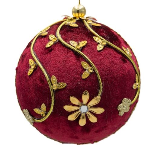 GLOB CATIFEA BURGUNDY MODEL FLORI AURII 10 CM