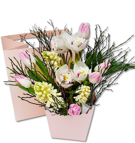 ARANJAMENT FLORAL PRIMAVARA ROZ