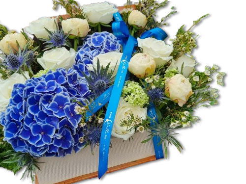 ARANJAMENT FLORAL MASCULIN BLU BOX
