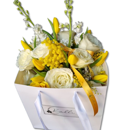 ARANJAMENT FLORAL IN CUTIE CATIFEA LEMON