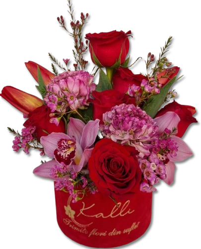 ARANJAMENT FLORAL IN CUTIE CATIFEA RED BLUSH