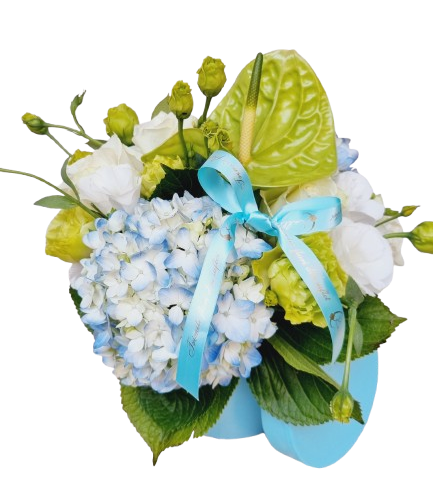 ARANJAMENT FLORAL MASCULIN SOFT BLU