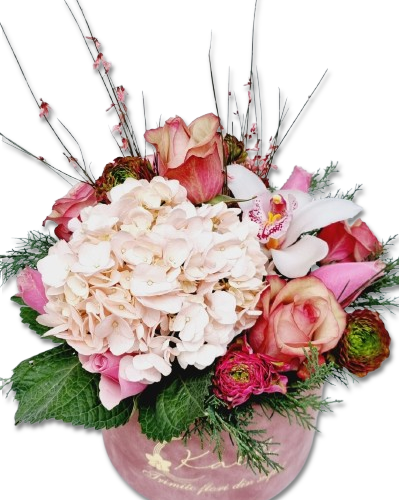 ARANJAMENT FLORAL IN CUTIE CATIFEA SOFT RED