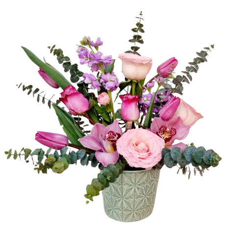 ARANJAMENT FLORAL IN VAS CERAMIC PINKY PROMISE