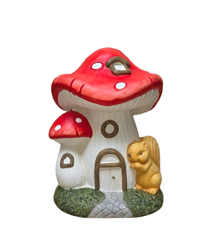 FIGURINA CERAMICA GRADINA CASUTA CIUPERCA