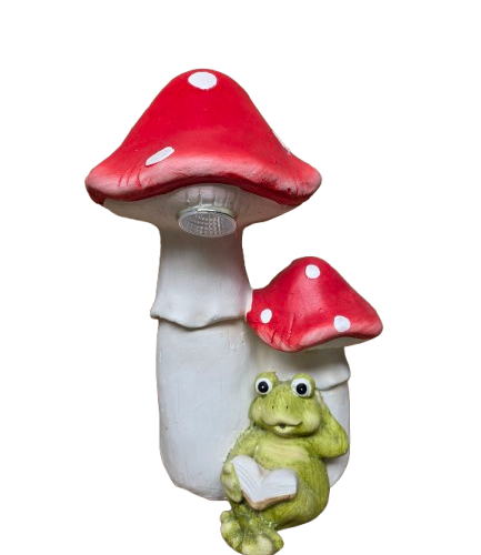 LAMPA SOLARA CERAMICA GRADINA CIUPERCI SI BROSCUTA
