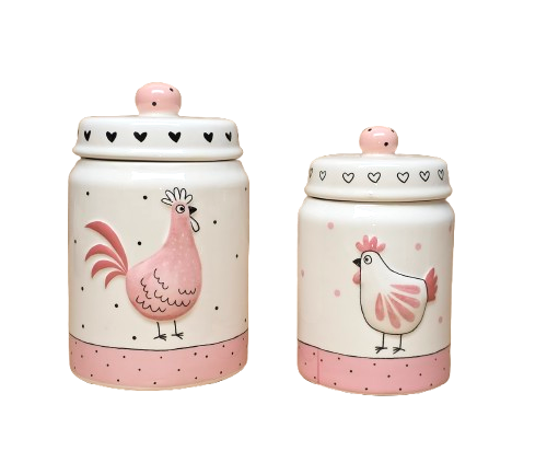 SET 2 BORCANE ALIMENTE PASTE COCOS GAINA ROZ
