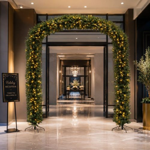 ARCADA BRAD EXTERIOR INTERIOR CU LUMINI LED 270 X 300 CM
