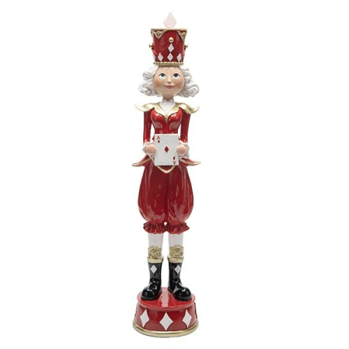 FIGURINA DAMA DE ROSU 43 CM
