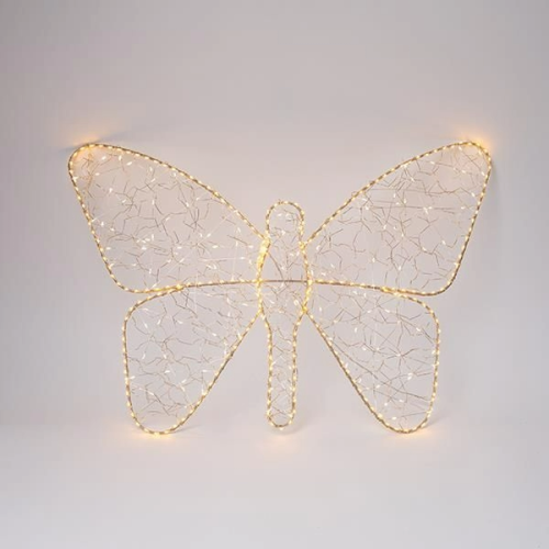 DECORATIUNE LUMINOASA FLUTURE LUMINA CALDA ADAPTOR SI TEMPORIZATOR 60 X 85 CM