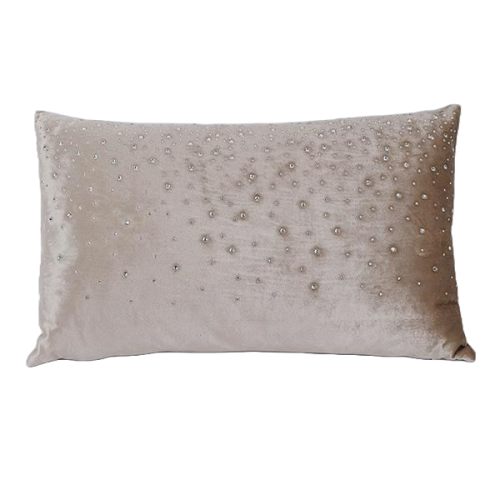 PERNA CATIFEA BEJ CU STRASURI 30 X 50 CM