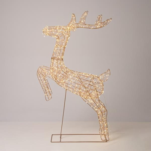 FIGURINA LUMINOASA MARE REN LUMINA CALDA CU ADAPTOR SI TEMPORIZATOR LUMINA 65 X 120 CM